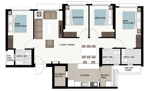 le yuan residence floor plan
